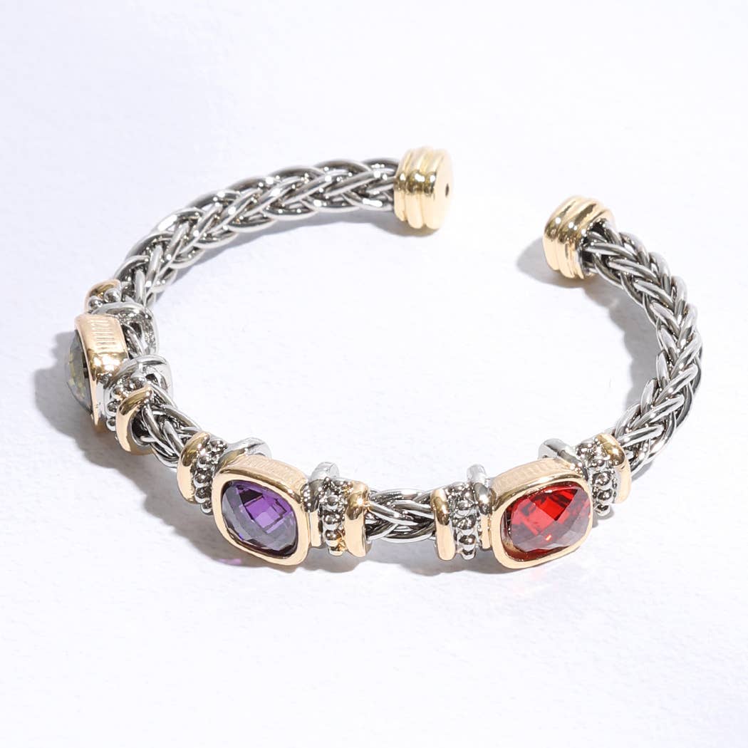 Multi-colored Two-tone Bangle/Bracelet 5MM