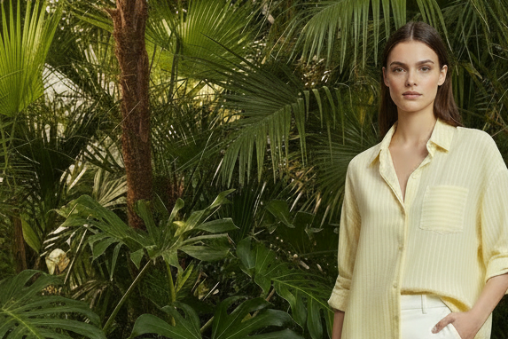 “SHINE ON” Italian Striped Printed blouse