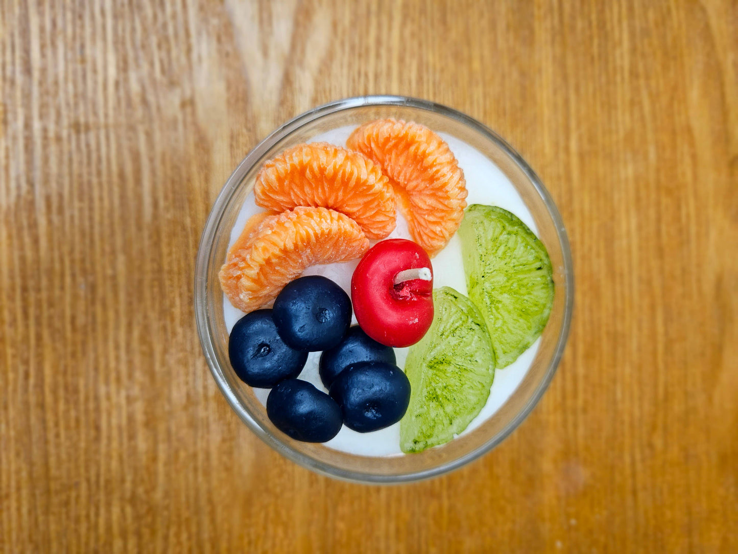 Fruit medley dessert bowl candle