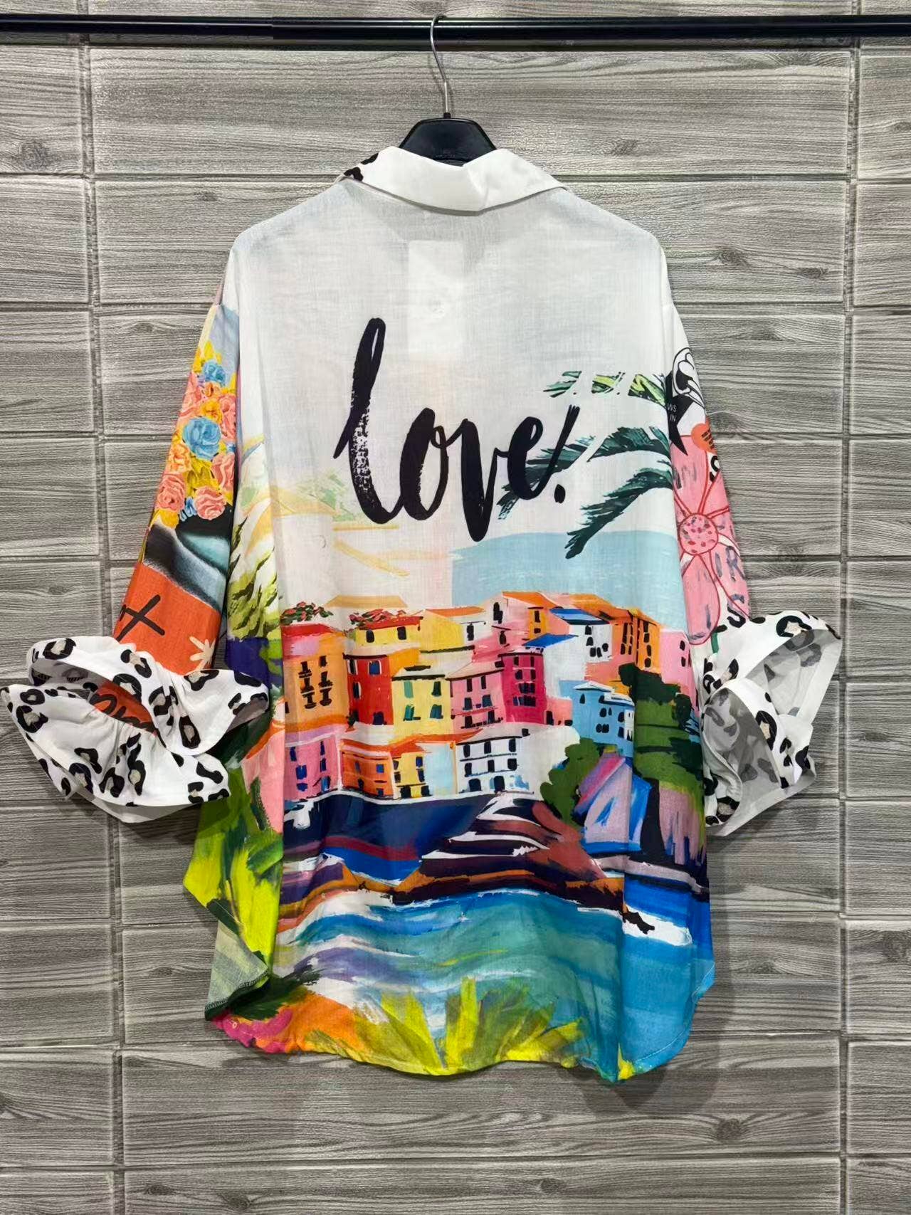 Literally, Just a Woman - Italian Printed Blouse