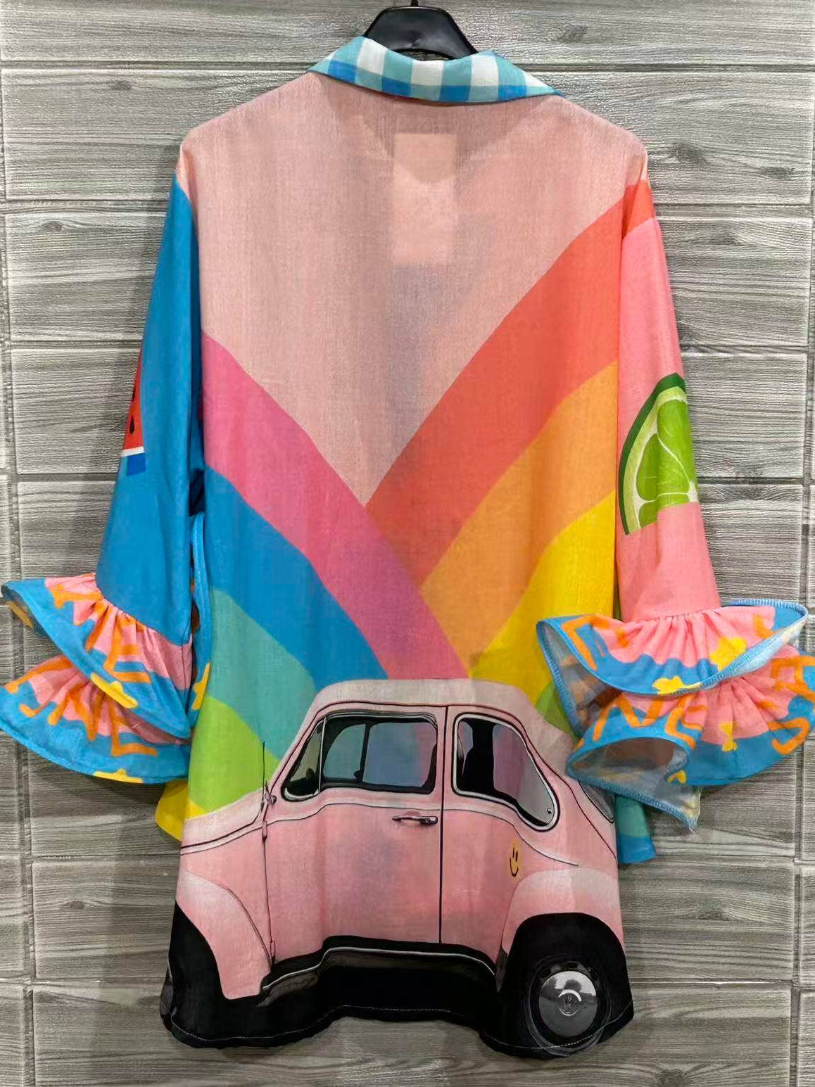 “I ❤️ SUMMER” Italian Printed Blouse (Blush)