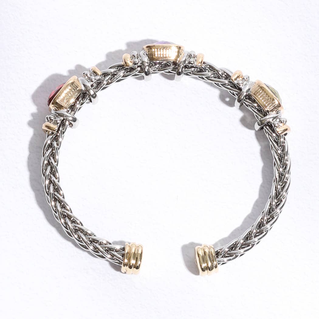 Multi-colored Two-tone Bangle/Bracelet 5MM