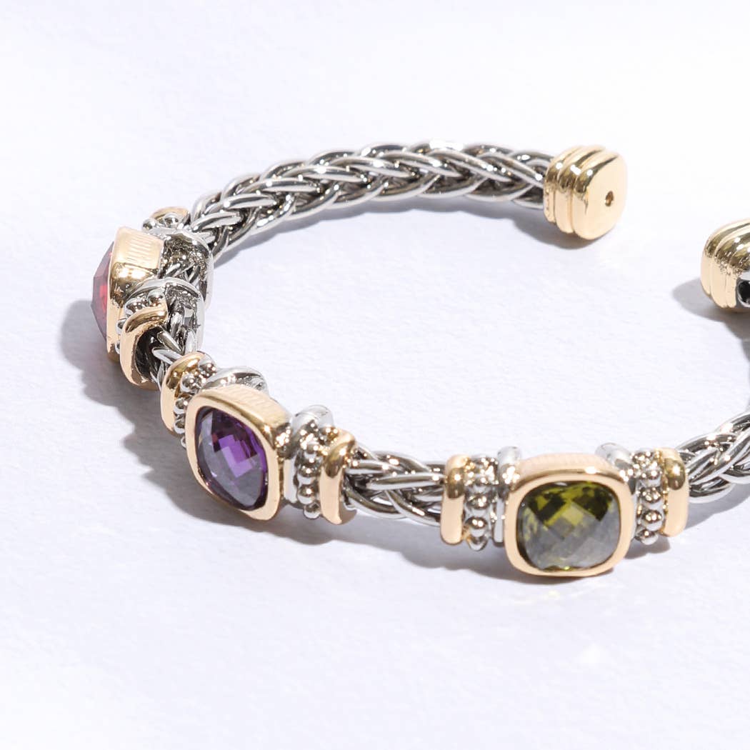 Multi-colored Two-tone Bangle/Bracelet 5MM