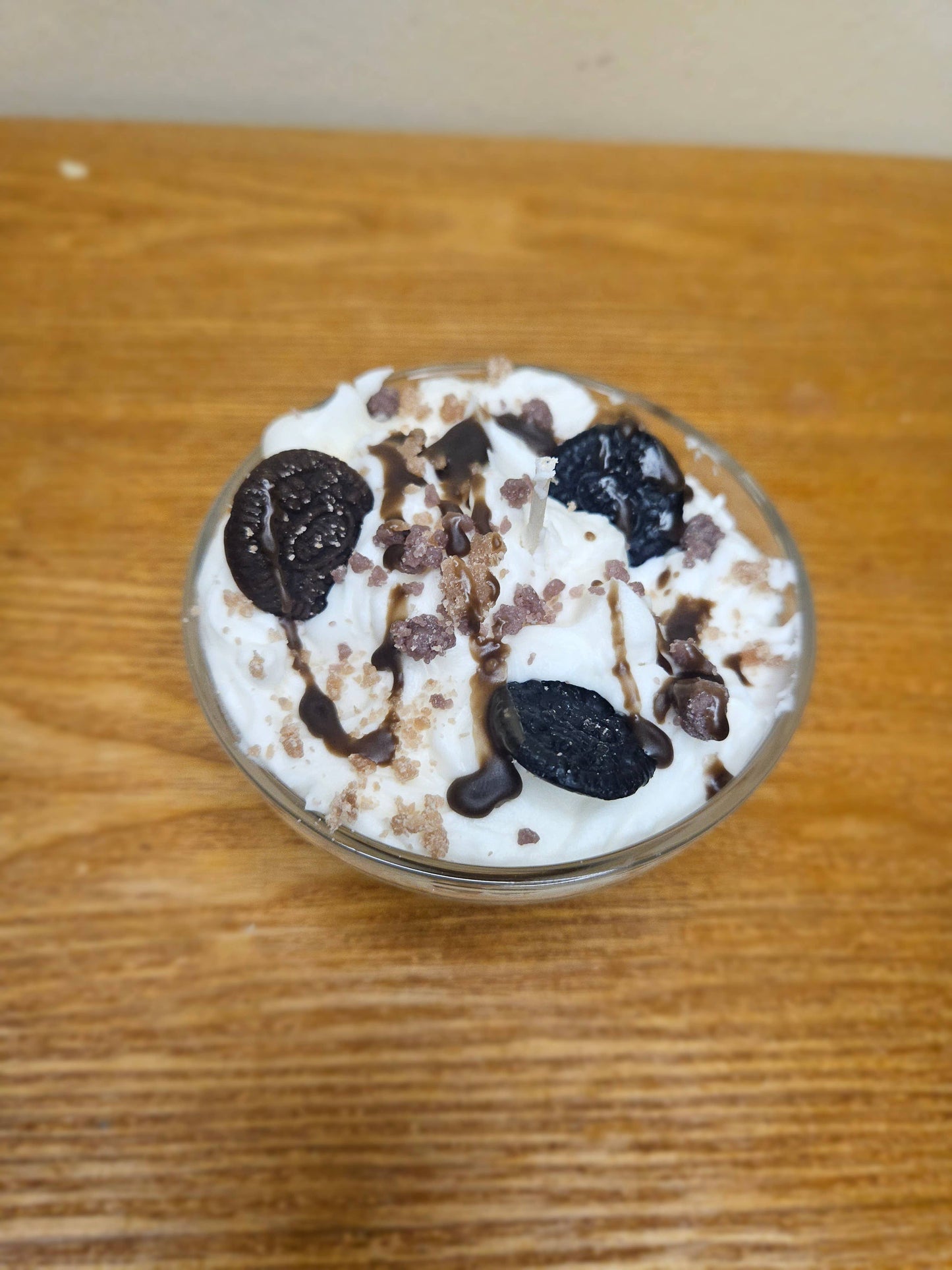 New cookies and cream dessert bowl candle