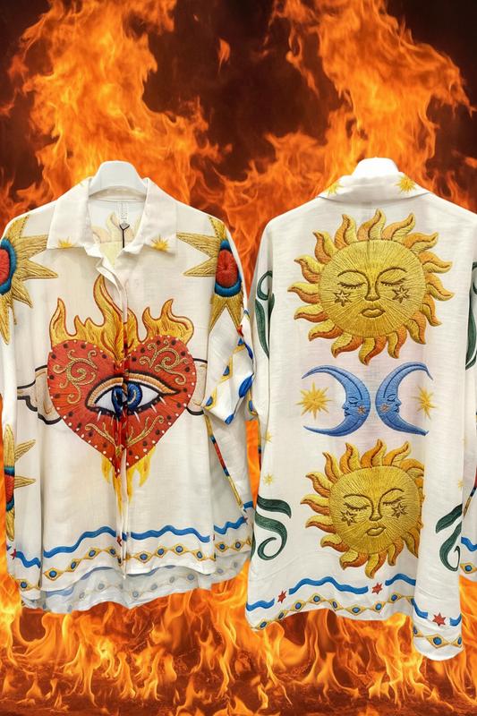 Sacred Heart-Italian Printed Top