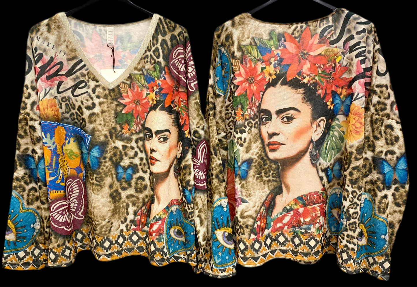 Frida loves Butterflies Light Italian Sweater