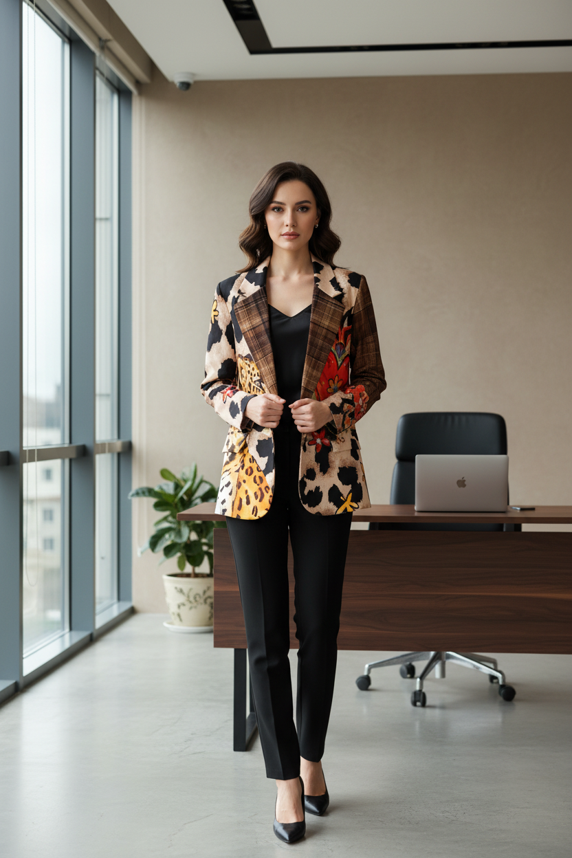 Fashion Blazer with an artistic Print
