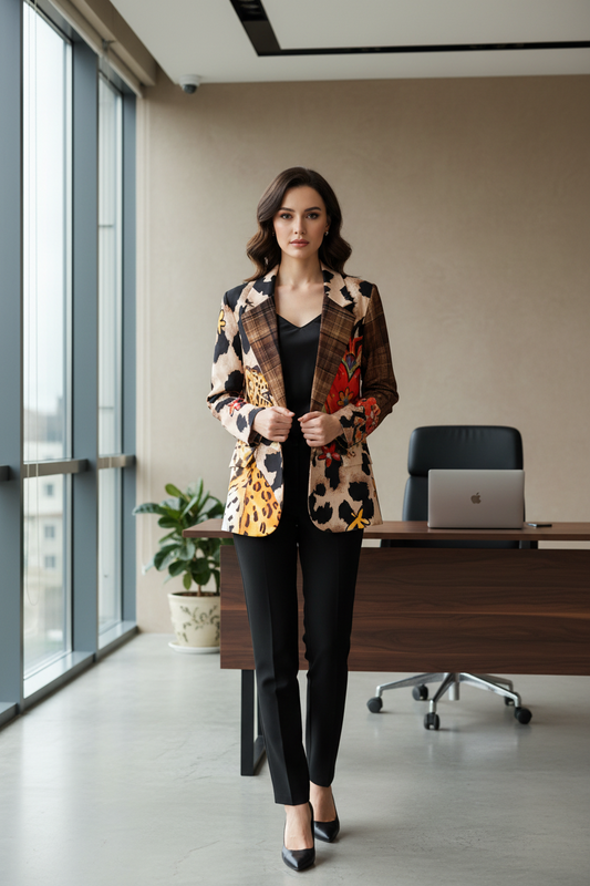 Fashion Blazer with an artistic Print