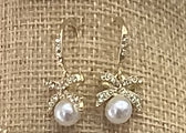 Fancy Pearl with Bow Earrings