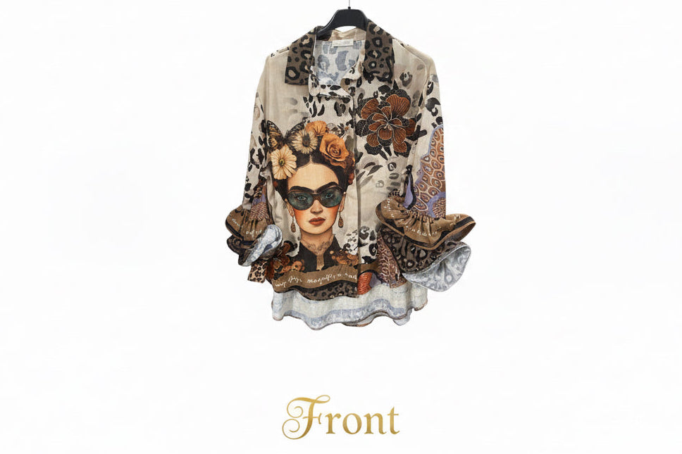 Frida with Shades on Leopard print