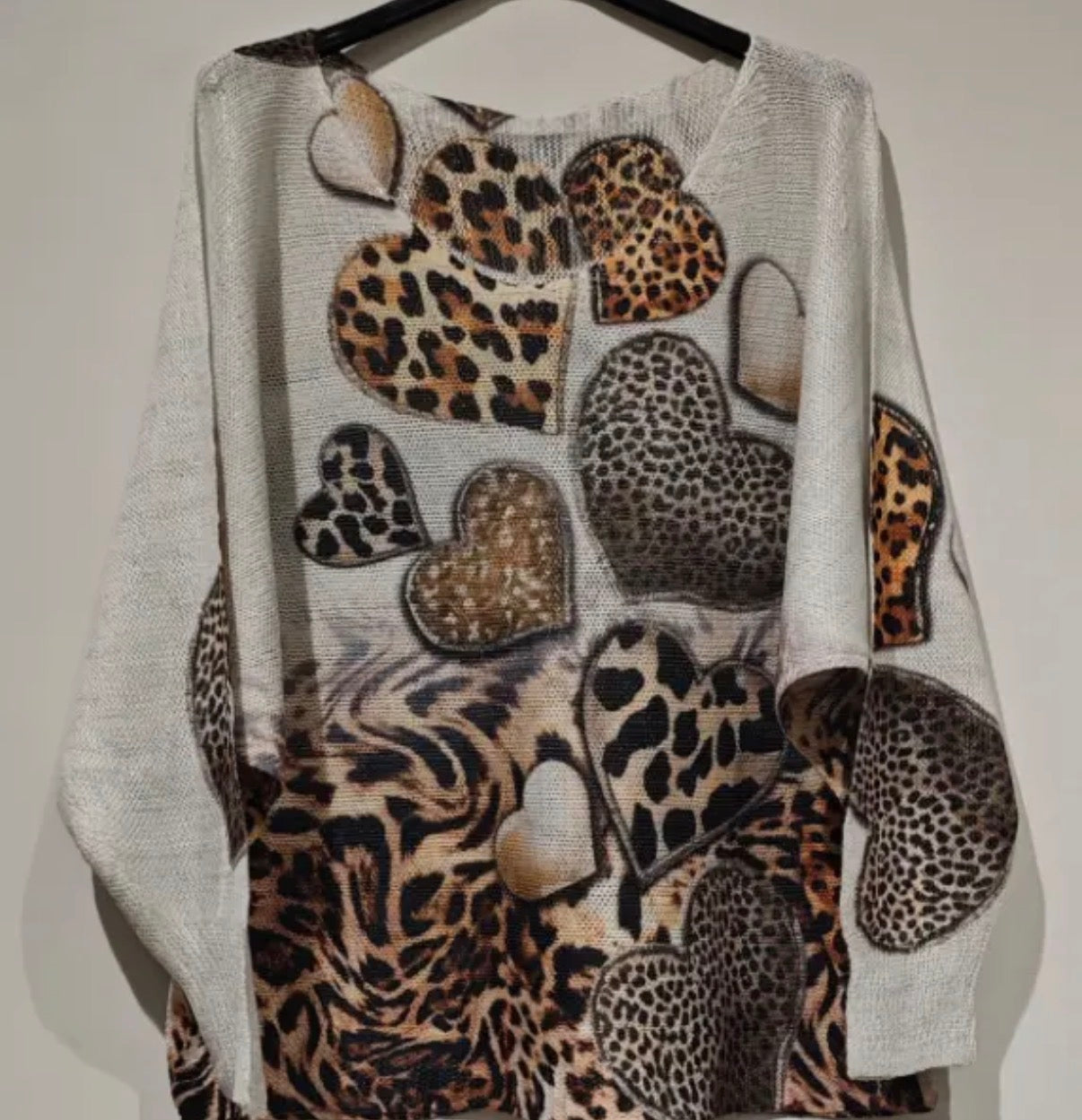 Italian Sweaters, Round Neck and Knit Printed