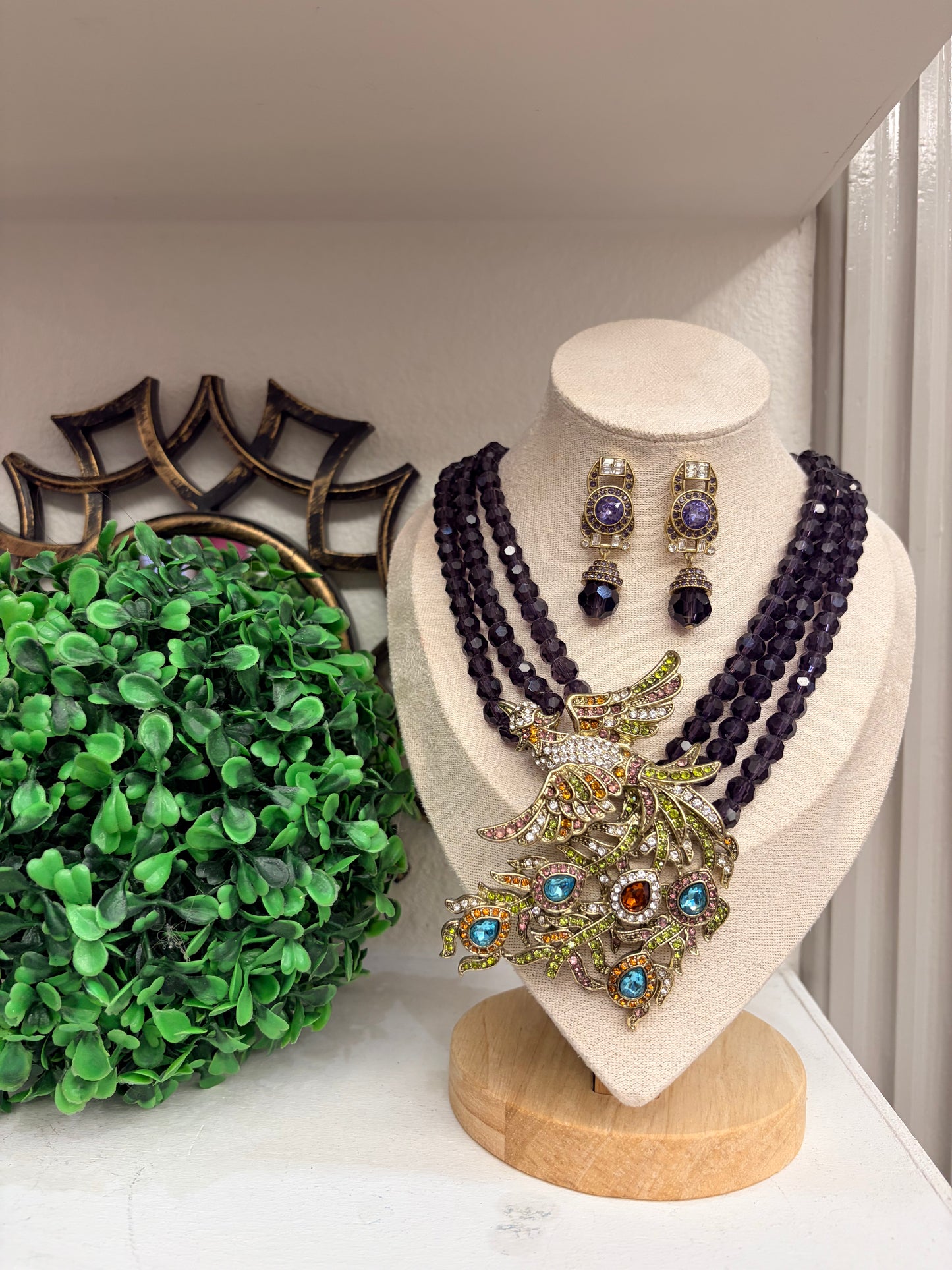 Purple-Golden Color Earrings