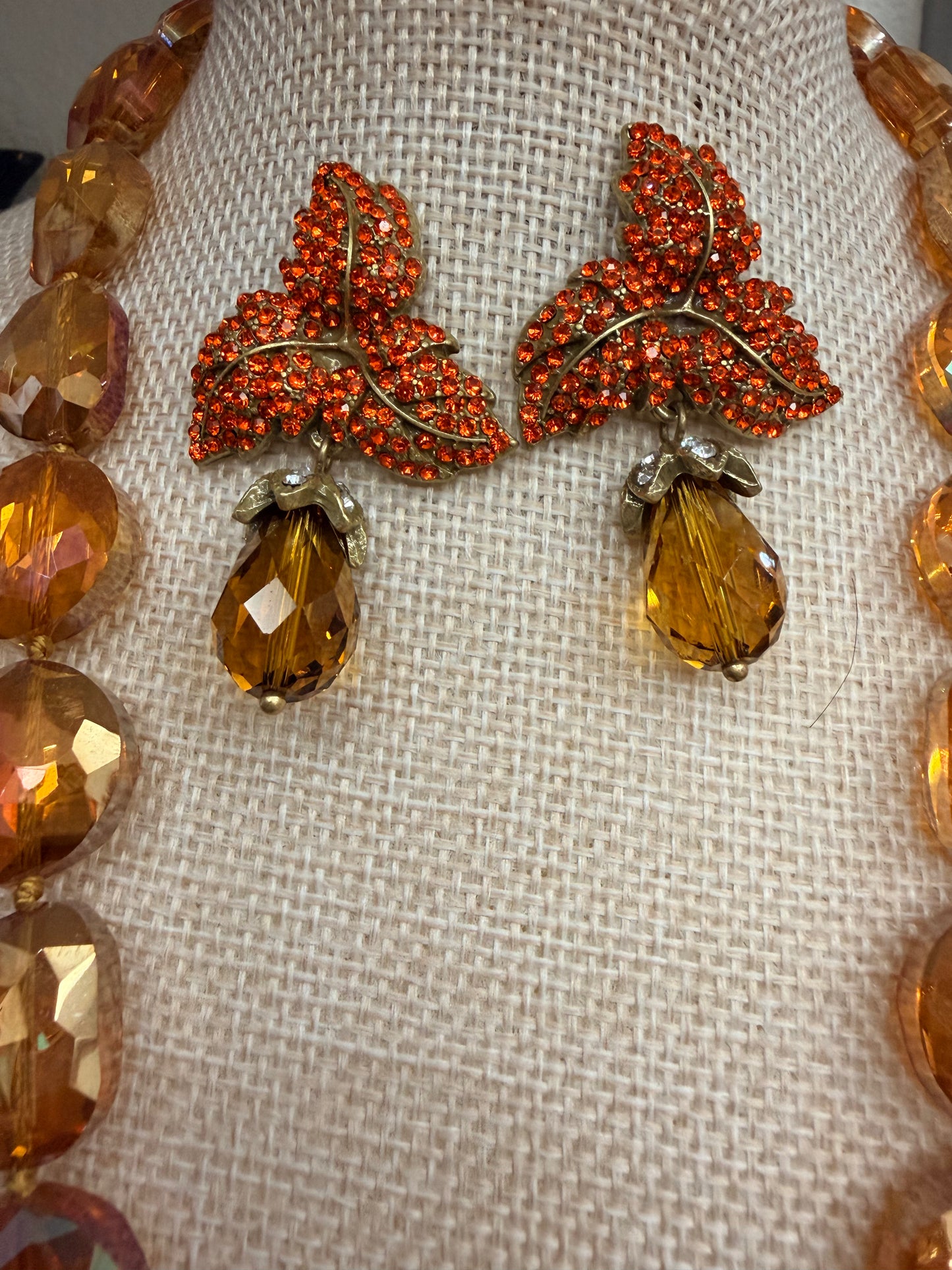Orange-Golden Color Earrings