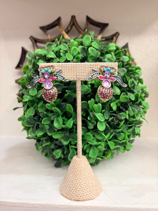 Orchid Design Earrings