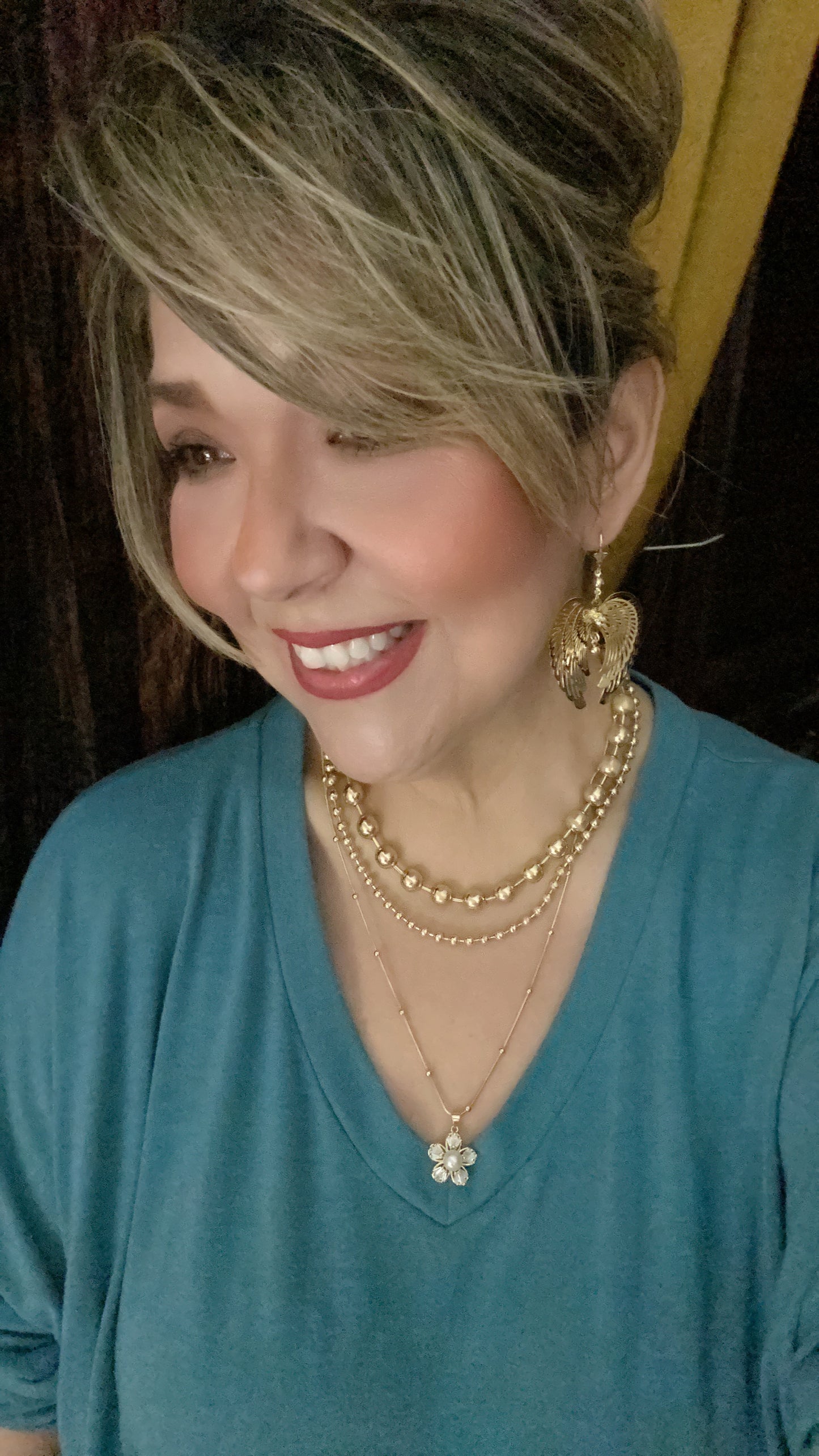 Laminated Gold Artisan Earrings Angel Wings (14K)