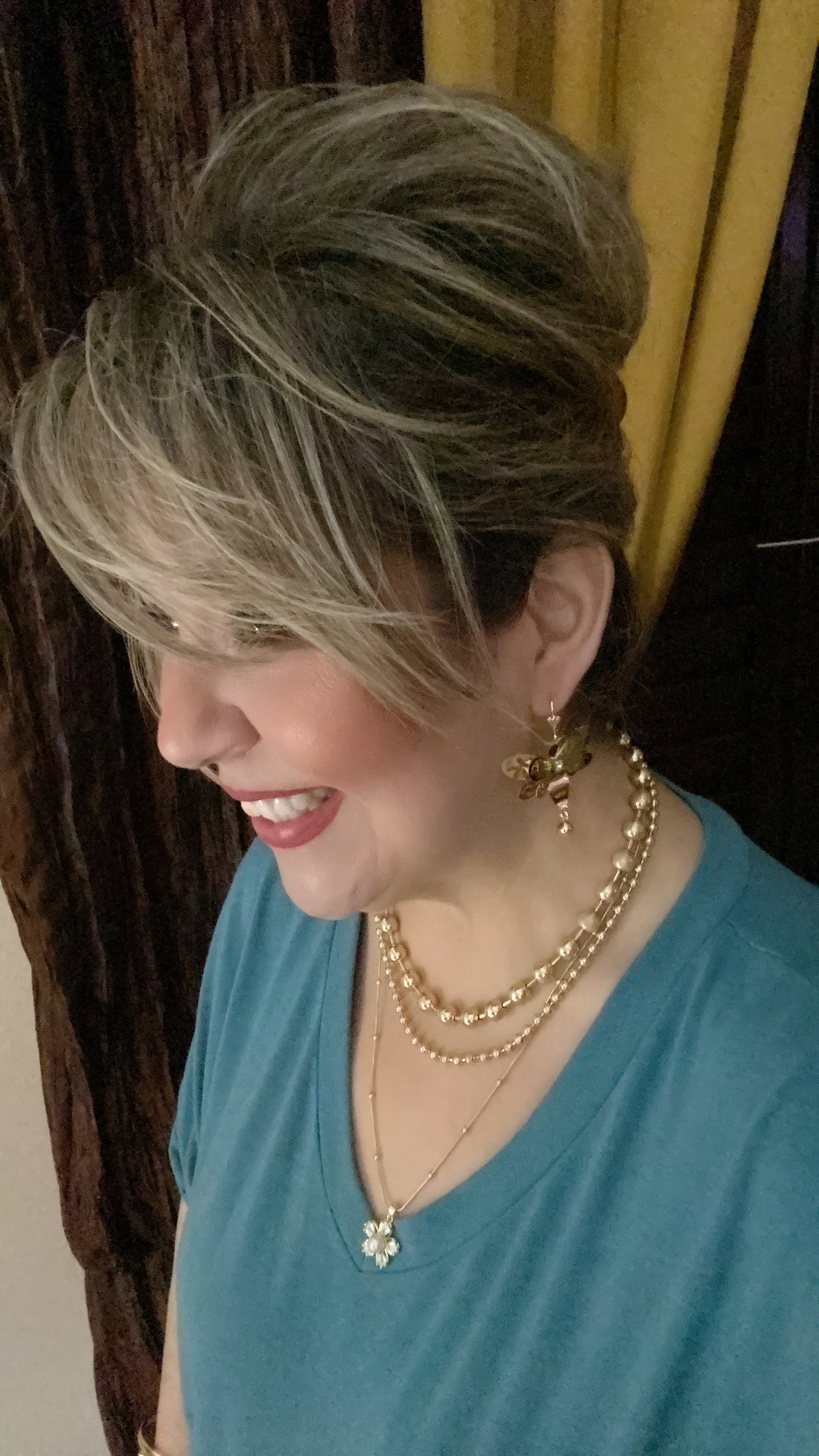 Laminated Gold Artisan Earrings Bumble Bee (14K)