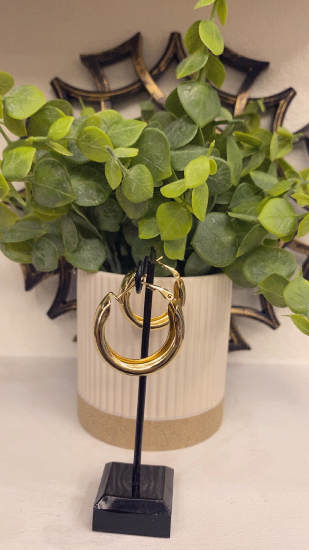 Gold laminated Hoop Earrings (14K)