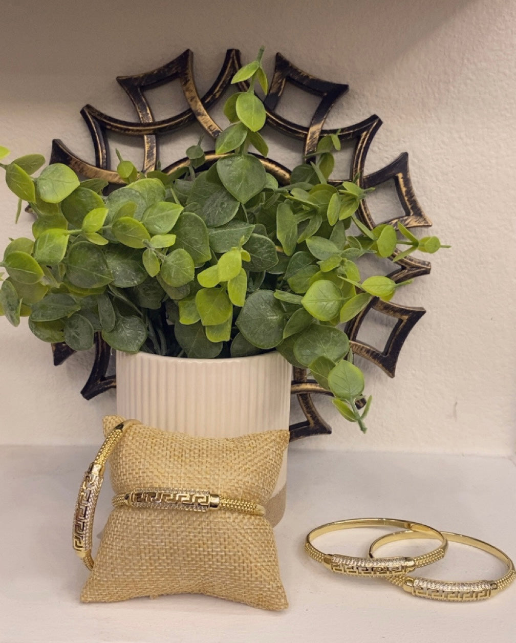 Gold laminated Bangle-Designer Inspired (14K)