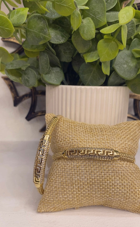 Gold laminated Bangle-Designer Inspired (14K)