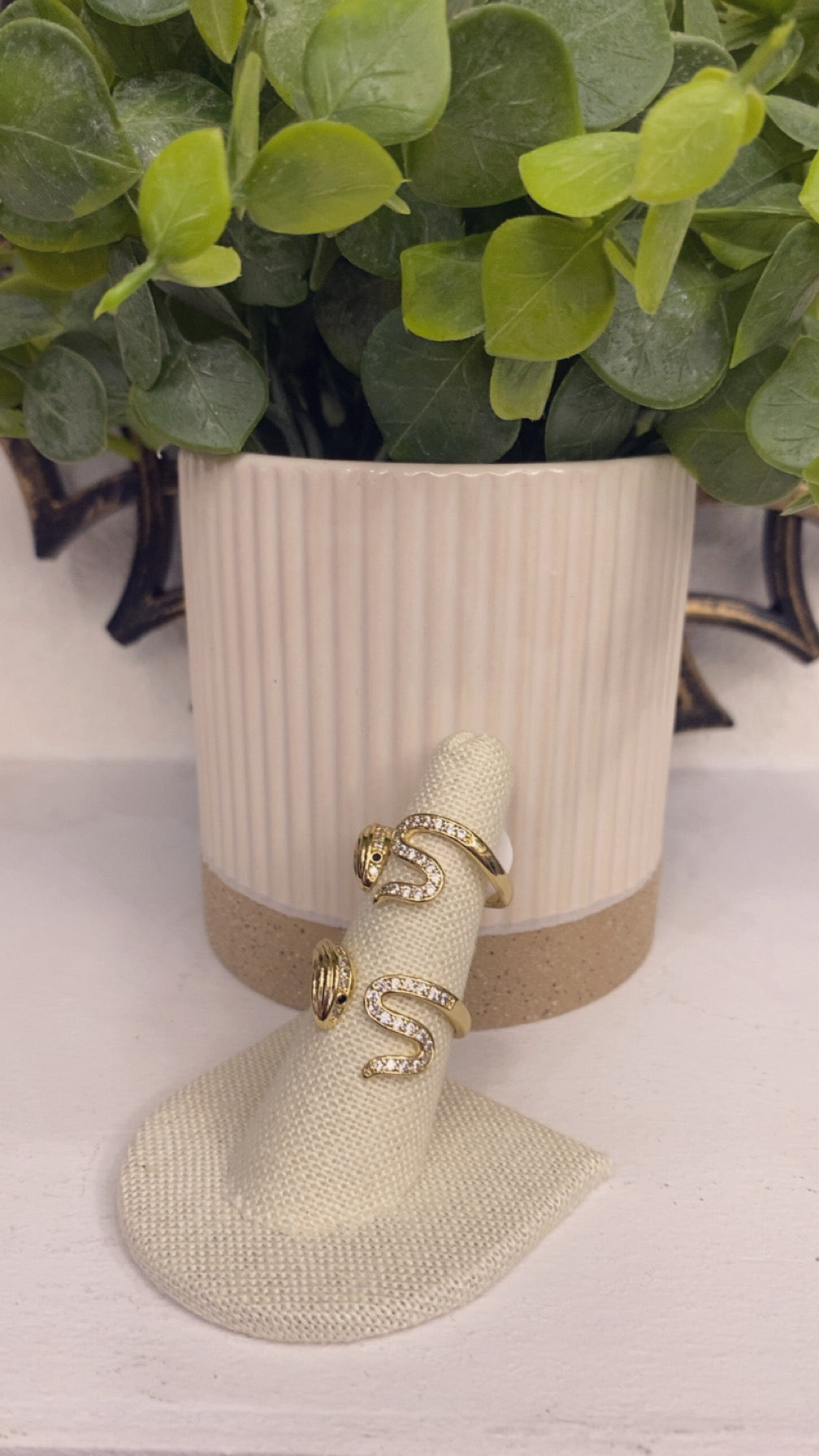 Gold laminated SNAKE Ring (14K)