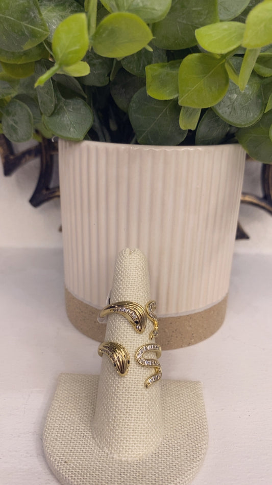 Gold laminated SNAKE Ring (14K)