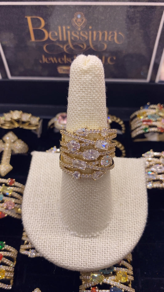 Gold laminated Chunky Ring (14K)