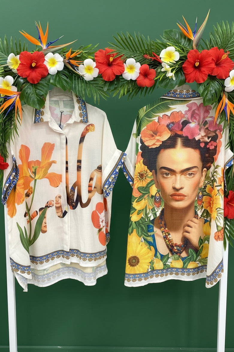 Frida goes Tropical- Italian Printed Top