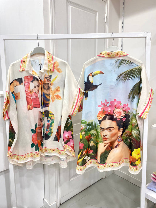 “FRIDA at the Island” Italian Blouse